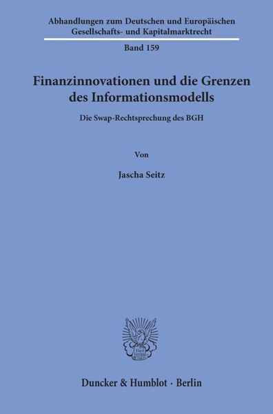 Produktbild: Finanzinnovationen und die Grenzen des Informationsmodells.