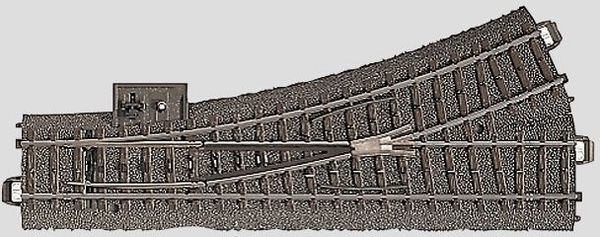 Produktbild: M&auml;rklin H0 C-Gleis (mit Bettung) 24611 Weiche, links 188.3mm 1St.