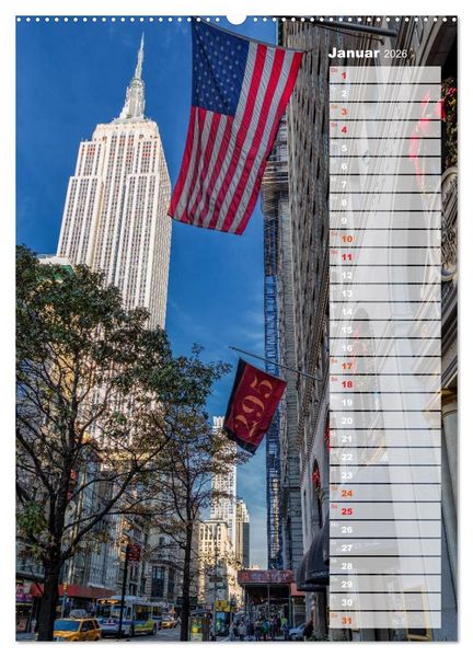 Produktbild: New York City Geburtstagskalender (hochwertiger Premium Wandkalender 2026 DIN A2 hoch), Kunstdruck in Hochglanz