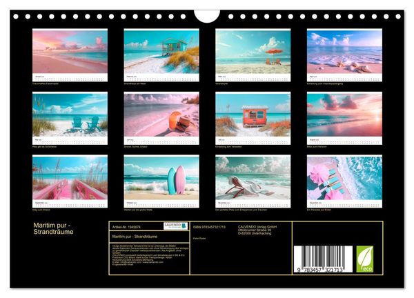 Produktbild: Maritim pur - Strandtr&auml;ume (Wandkalender 2026 DIN A4 quer), CALVENDO Monatskalender