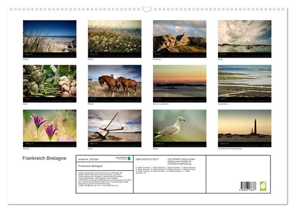 Produktbild: Frankreich Bretagne (Wandkalender 2026 DIN A2 quer), CALVENDO Monatskalender