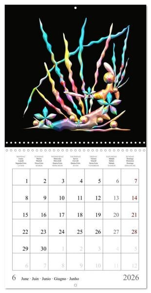 Produktbild: Une harmonie color&eacute;e (Calendrier mural carr&eacute; 2026 30x30 cm) Calendrier double avec une page pour vos prises de notes