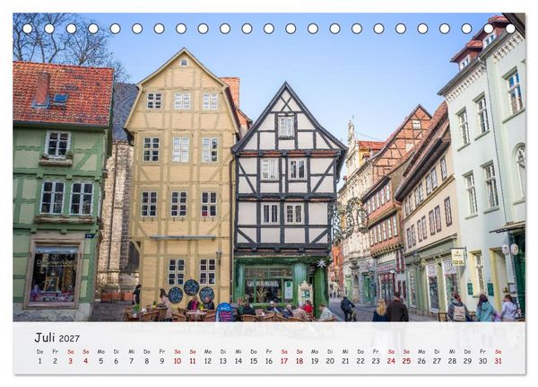 Produktbild: Quedlinburg - Die historische Altstadt (Tischkalender 2027 DIN A5 quer), CALVENDO Monatskalender