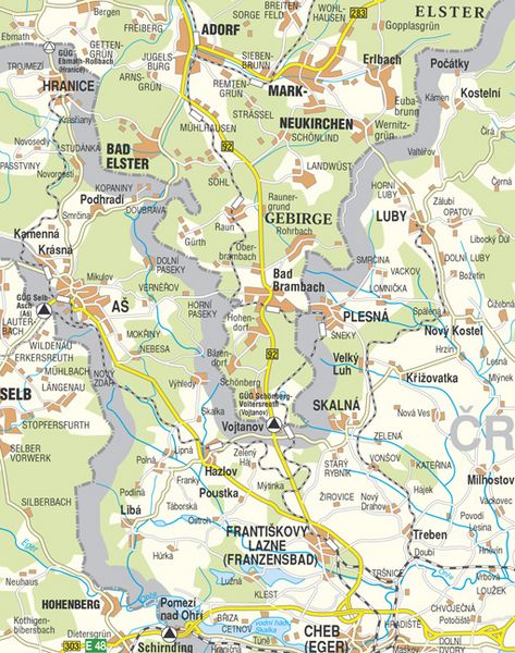 Produktbild: S&uuml;dliches Vogtland - B&auml;derregion Bad Elster - Bad Brambach - Frantiskovy Lazne - Cheb