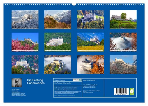 Produktbild: Die Festung Hohenwerfen (hochwertiger Premium Wandkalender 2026 DIN A2 quer), Kunstdruck in Hochglanz