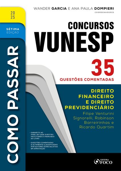Produktbild: Como Passar em Concursos Vunesp - 7&ordf; Ed -2025
