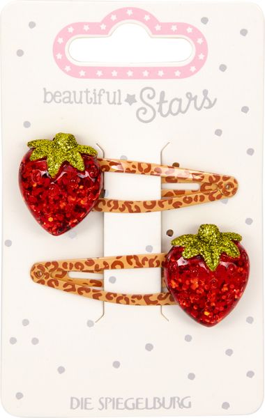 Produktbild: Haarclips Erdbeere - beautiful Stars, sort.