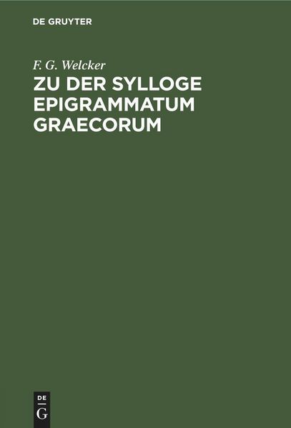 Produktbild: Zu der Sylloge Epigrammatum Graecorum