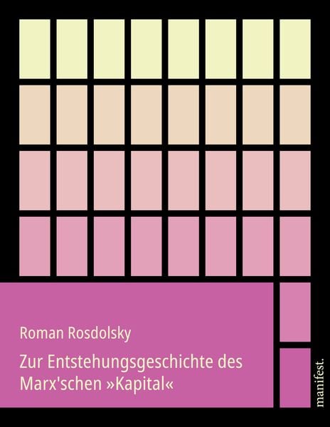 Produktbild: Zur Entstehungsgeschichte des Marx'schen &raquo;Kapital&laquo;