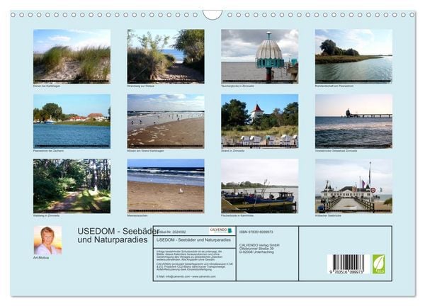 Produktbild: USEDOM - Seeb&auml;der und Naturparadies (Wandkalender 2026 DIN A3 quer), CALVENDO Monatskalender
