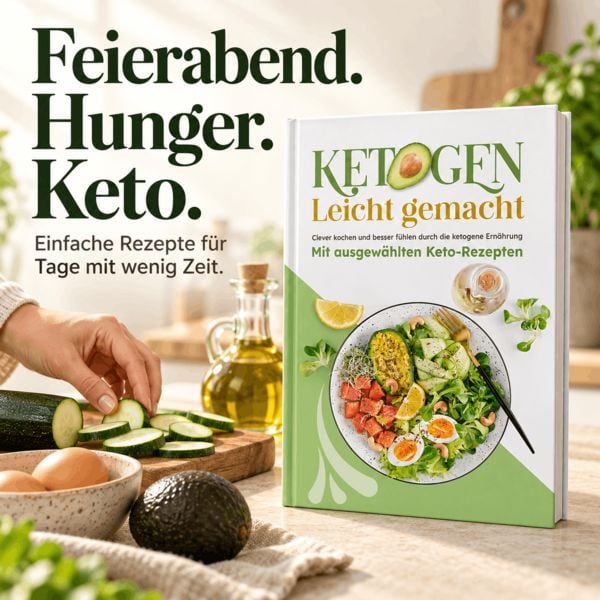 Produktbild: Ketogene Ern&auml;hrung leicht gemacht! F&uuml;r eine schnelle, alltagstaugliche K&uuml;che: &Uuml;ber 100 einfache Rezepte f&uuml;r die Keto-Di&auml;t | Inkl. 30-Tage-Ern&auml;hrungsplan