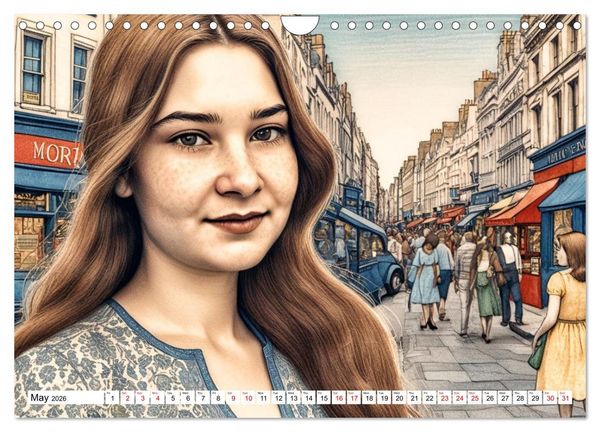 Produktbild: The Muse Moira in Twelve Facets (Wall Calendar 2026 DIN A4 landscape), CALVENDO 12 Month Wall Calendar
