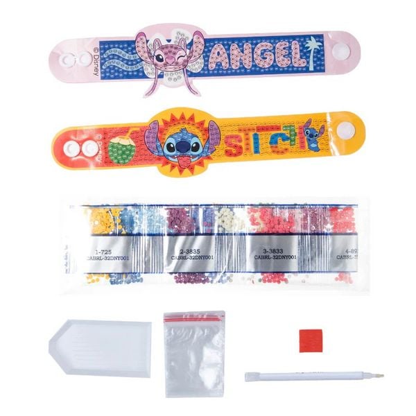 Produktbild: Craft Buddy CABRL-32DNY001 - Crystal Art Friendship Bracelets, Disney Stitch & Angel, Freundschaftsarmb&auml;nder