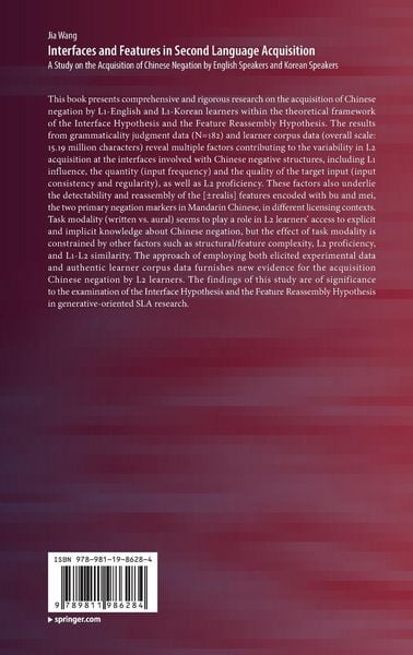 Produktbild: Interfaces and Features in Second Language Acquisition