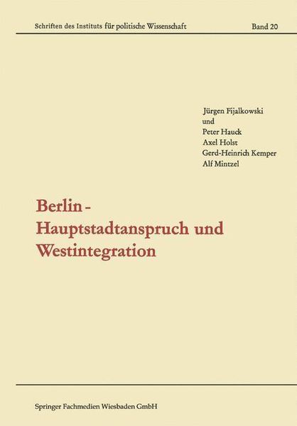 Produktbild: Berlin - Hauptstadtanspruch und Westintegration