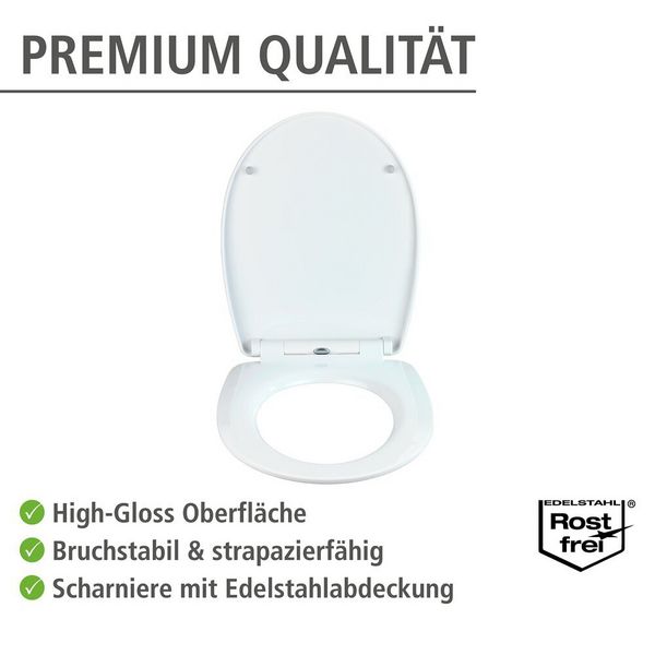 Produktbild: Premium WC-Sitz Mod. Beach High Gloss, aus bruchstabilem Thermoplast