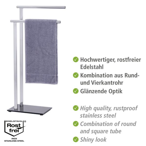 Produktbild: Handtuchst&auml;nder Mod. Lava, aus rostfreiem Edelstahl