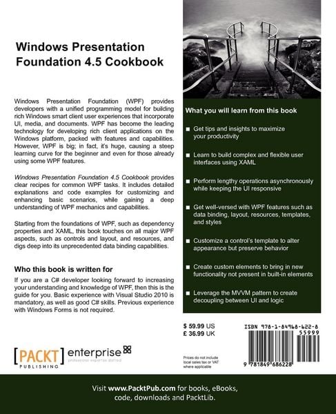 Produktbild: Windows Presentation Foundation 4.5 Cookbook