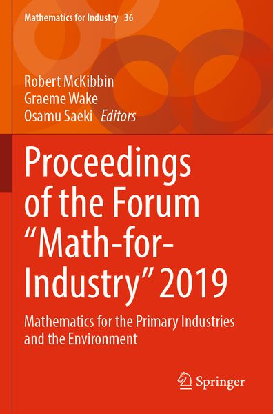 Produktbild: Proceedings of the Forum "Math-for-Industry" 2019