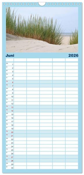 Produktbild: Familienplaner 2026 - Nordseetr&auml;umereien mit 5 Spalten (Wandkalender, 21 x 45 cm) CALVENDO
