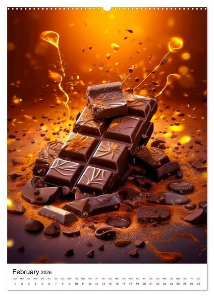 Produktbild: Choco Delight (High Quality Premium Wall Calendar 2026 DIN A2 portrait),CALVENDO 12 Month Wall Calendar