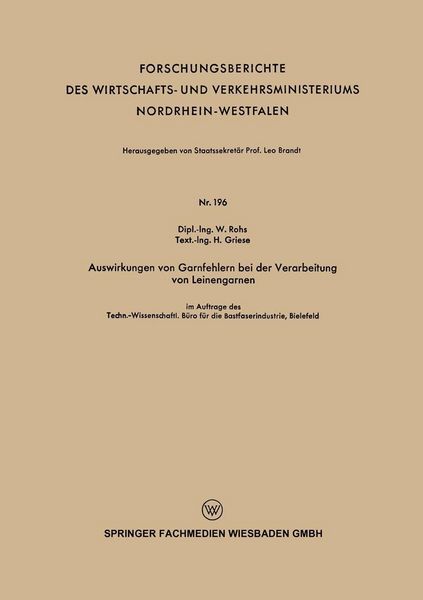 Produktbild: Auswirkungen von Garnfehlern bei der Verarbeitung von Leinengarnen