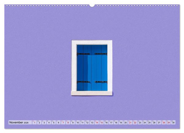 Produktbild: Minimal Burano (hochwertiger Premium Wandkalender 2026 DIN A2 quer), Kunstdruck in Hochglanz
