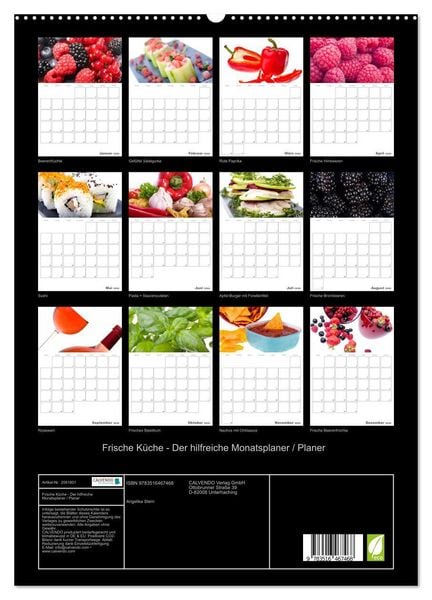 Produktbild: Frische K&uuml;che - Der hilfreiche Monatsplaner / Planer (hochwertiger Premium Wandkalender 2026 DIN A2 hoch), Kunstdruck in Hochglanz