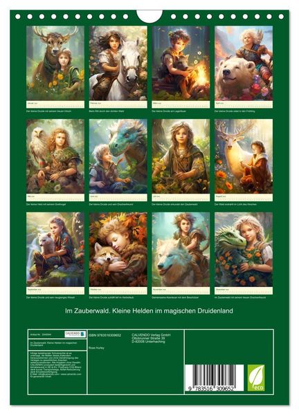 Produktbild: Im Zauberwald. Kleine Helden im magischen Druidenland (Wandkalender 2026 DIN A4 hoch), CALVENDO Monatskalender