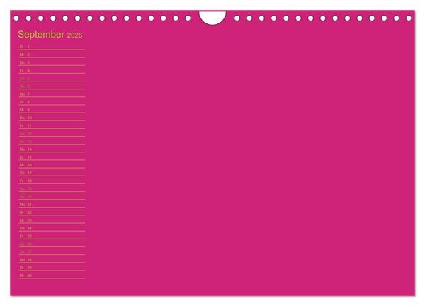Produktbild: Bastel-Geburtstagskalender pink / Geburtstagskalender (Wandkalender 2026 DIN A4 quer), CALVENDO Monatskalender