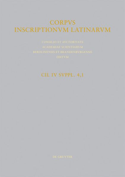 Produktbild: Corpus inscriptionum Latinarum. Inscriptiones parietariae Pompeianae... / Ad titulos pictos spectantem
