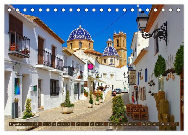 Produktbild: Costa Blanca - Die wei&szlig;e K&uuml;ste Spaniens (Tischkalender 2026 DIN A5 quer), CALVENDO Monatskalender