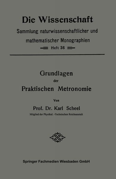 Produktbild: Grundlagen der Praktischen Metronomie