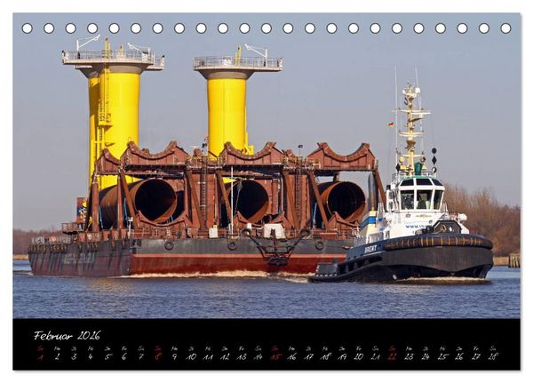Produktbild: Schiffe - Unterwegs in Norddeutschland (Tischkalender 2026 DIN A5 quer), CALVENDO Monatskalender