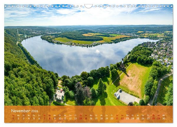 Produktbild: Talsperren der Ruhr und ihrer Nebenfl&uuml;sse aus der Vogelperspektive (Wandkalender 2026 DIN A3 quer), CALVENDO Monatskalender