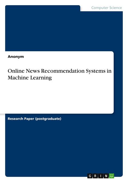 Produktbild: Online News Recommendation Systems in Machine Learning