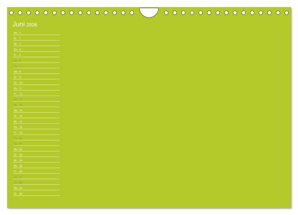 Produktbild: Bastel-Geburtstagskalender gr&uuml;n / Geburtstagskalender (Wandkalender 2026 DIN A4 quer), CALVENDO Monatskalender