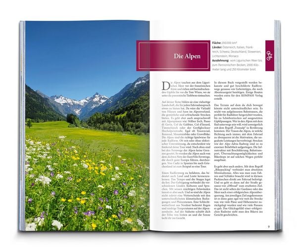 Produktbild: KOMPASS Radfernwege quer durch die Alpen