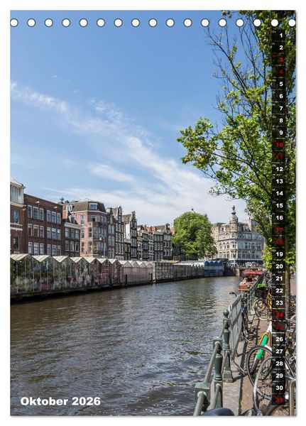 Produktbild: AMSTERDAM Charmantes Stadtherz (Tischkalender 2026 DIN A5 hoch), CALVENDO Monatskalender