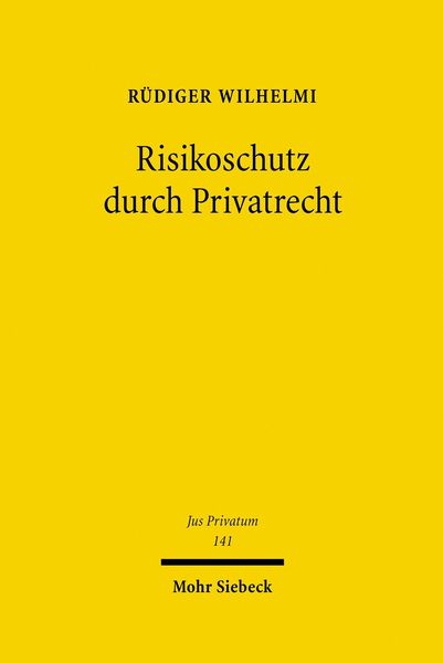 Produktbild: Risikoschutz durch Privatrecht
