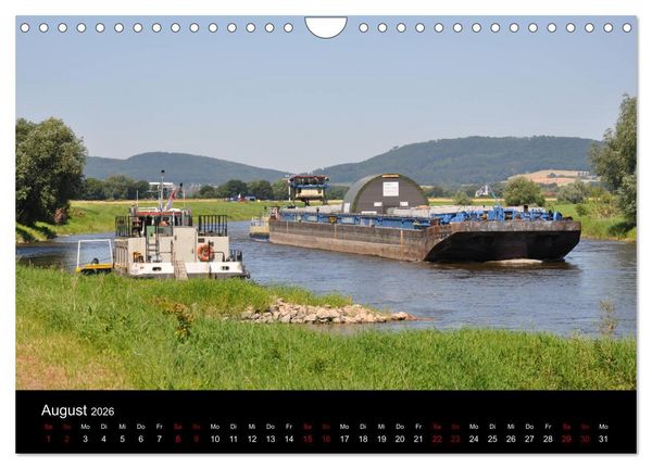 Produktbild: Schiffe auf der Oberweser (Wandkalender 2026 DIN A4 quer), CALVENDO Monatskalender