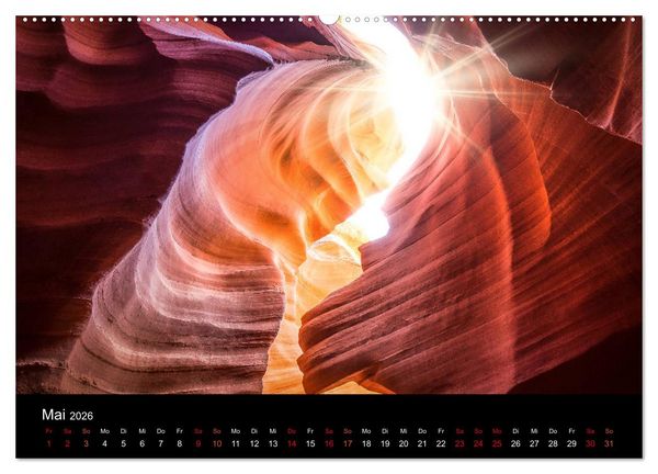 Produktbild: USA Desert Dreams (hochwertiger Premium Wandkalender 2026 DIN A2 quer), Kunstdruck in Hochglanz