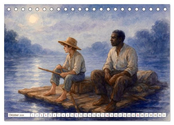 Produktbild: Mark Twain (Tischkalender 2026 DIN A5 quer), CALVENDO Monatskalender