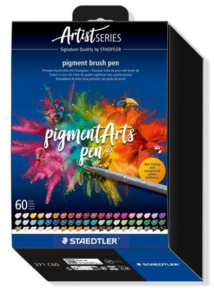 Produktbild: Pinselmaler pigment brush 371 Fasermaler mit Pinselspitze
