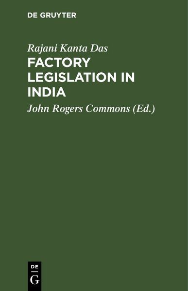 Produktbild: Factory legislation in India