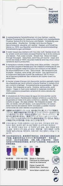Produktbild: Faber-Castell Tuschestift Dual Marker Goldfaber Aqua, Fantasy, 6er Set