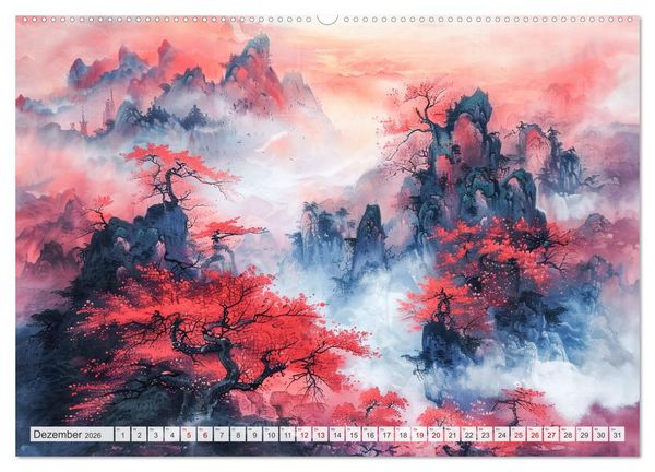 Produktbild: Die Essenz von China - Chinesische Landschaften und Symbole in Harmonie (Wandkalender 2026 DIN A2 quer), CALVENDO Monatskalender