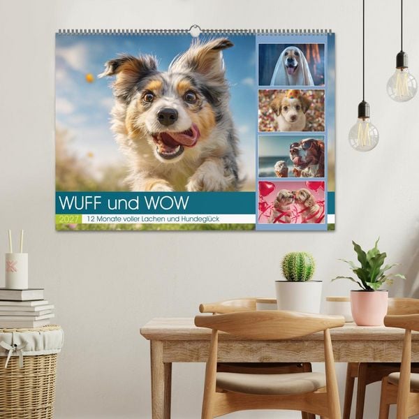 Produktbild: WUFF und WOW (Wandkalender 2027 DIN A2 quer), CALVENDO Monatskalender