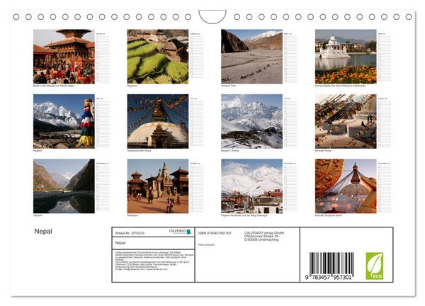 Produktbild: Nepal (Wandkalender 2026 DIN A4 quer), CALVENDO Monatskalender