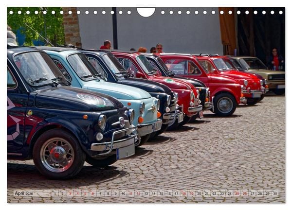 Produktbild: Cinquecento Der kleine Italiener - 60 Jahre zeitloses Kultobjekt (Wandkalender 2026 DIN A4 quer), CALVENDO Monatskalender